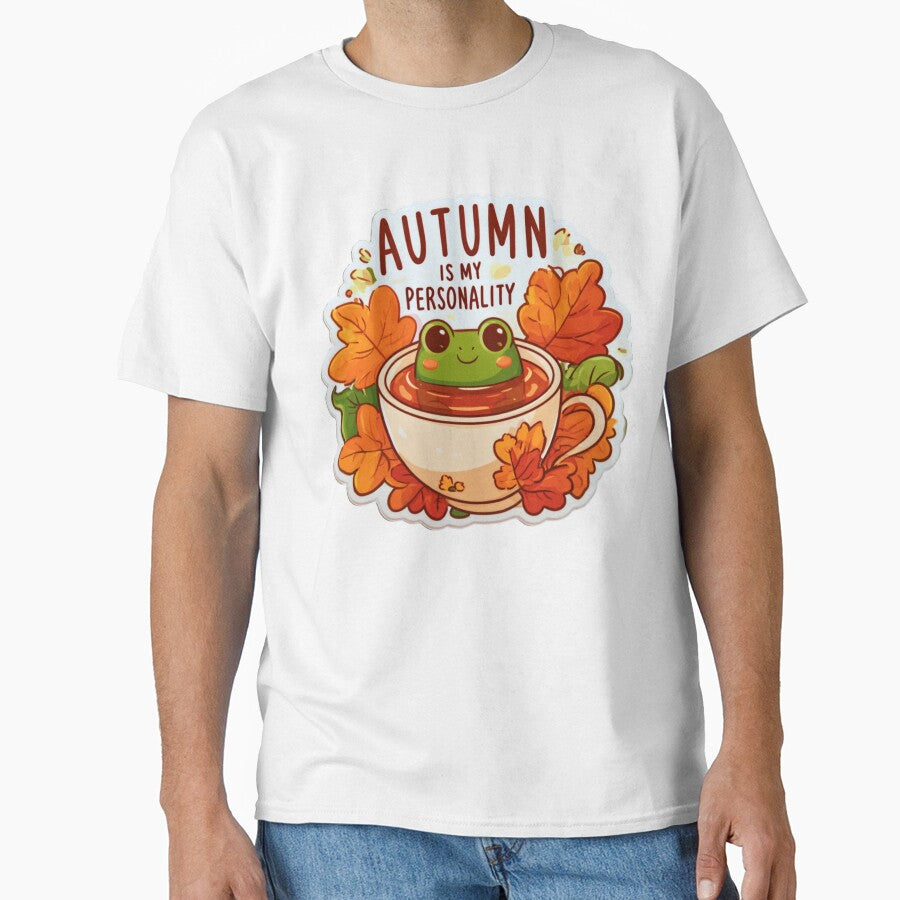 Autumn is My Personality - Cozy Frog in a Cup of Tea by AceEye