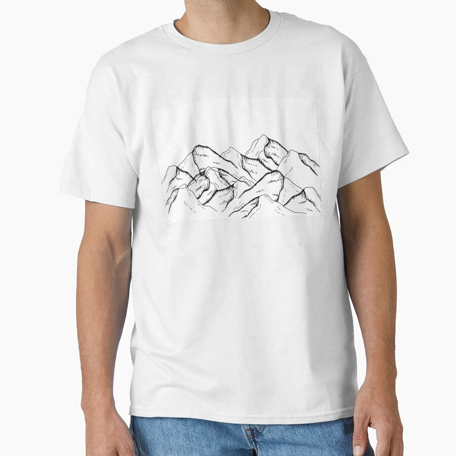 Monochrome Mountain Range by Jonesetcetera