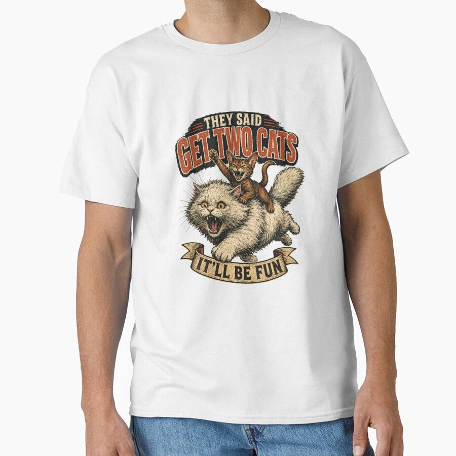 They Said Get Two Cats – Funny Vintage Cat Design by Tito&FlokiCo