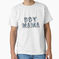 Boy Mama in Leopard Print in White and Blue by Matt Ballinger