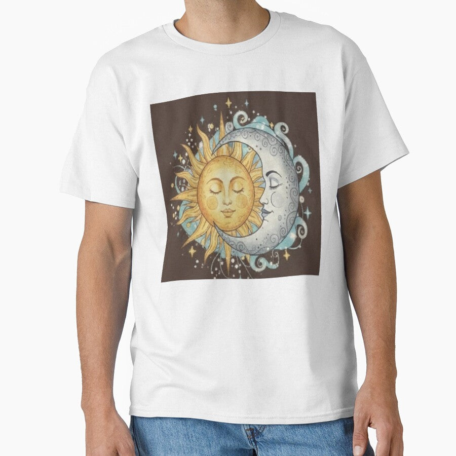 Celestial Harmony: Boho Sun and Moon by Pixel-an-Ink