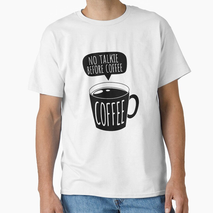 No Talkie Before Coffee sticker, Funny Coffee Lover sticker, Funny Caffeine Lover by SlocifieShop