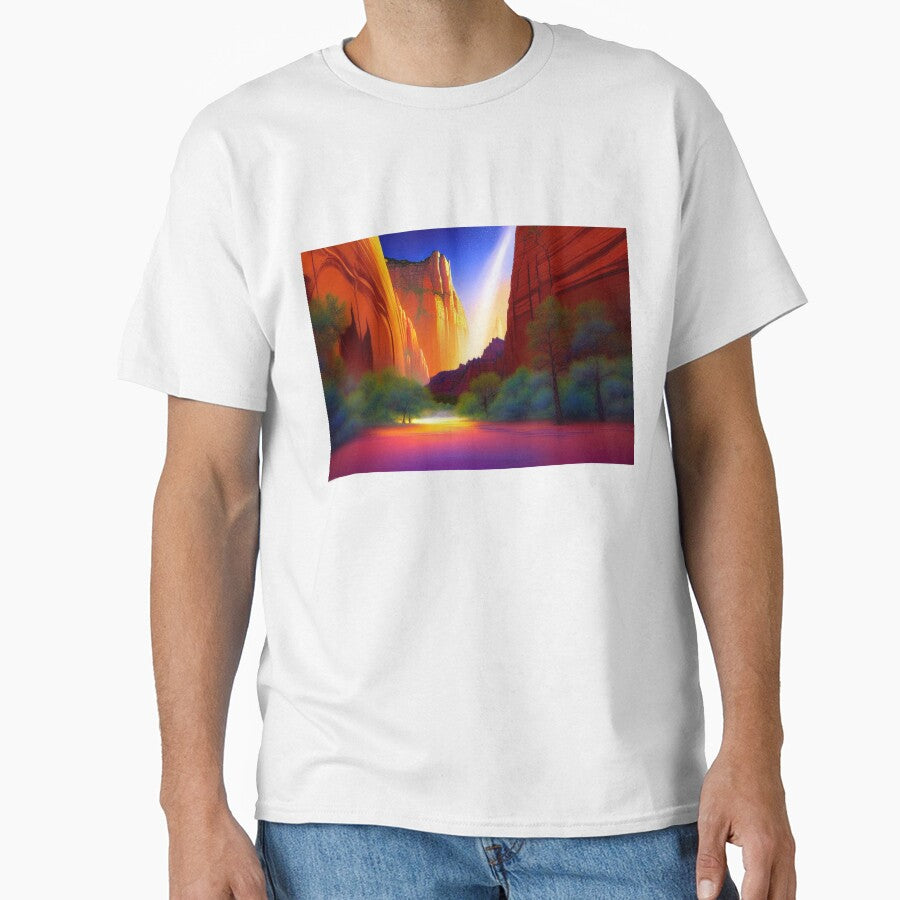 Zion National Park Ethereal digital painting with Dramatic Coloring 2 , Sandstone Cliffs by DiatomDesigns