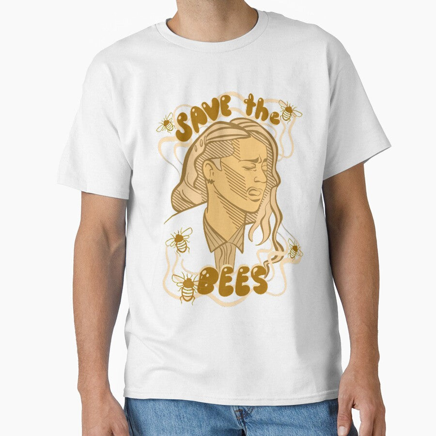Save The Bees Sad Woman Illustration For Environmental Activists, Gift For Nature Lovers And Eco-Conscious Friends by JaneProsac