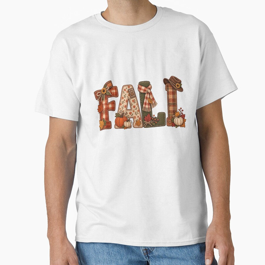 Cozy Fall Plaid Patchwork Typography Autumn Floral Design by ucpstudio