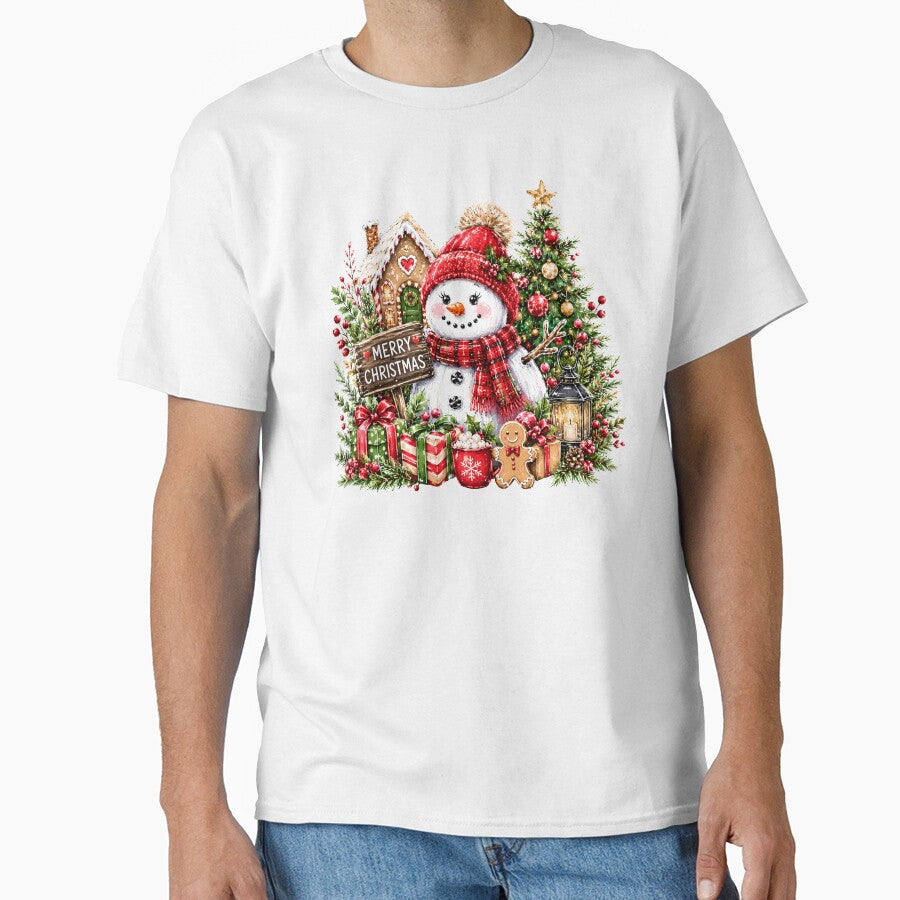 Cute Christmas Snowman Merry Christmas Winter Holiday by madebymayberry