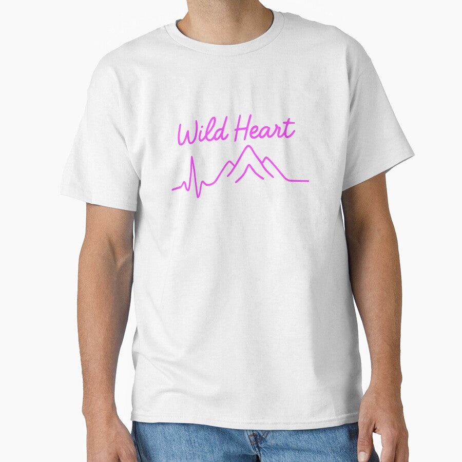Wild Heart Mountain Pulse (Pink Version) – Adventure Line Art by Fikuall