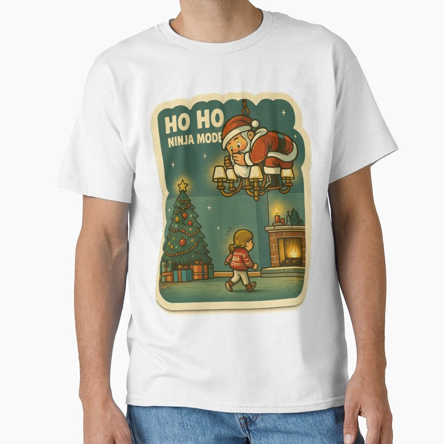Ho Ho Ho Ninja Mode – Retro Christmas Art by Boldolka