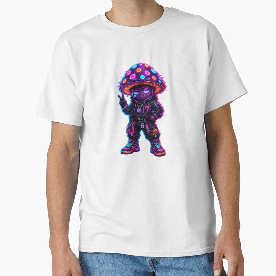 Neon Mushroom Character – Cheeky Rave by design-rebell