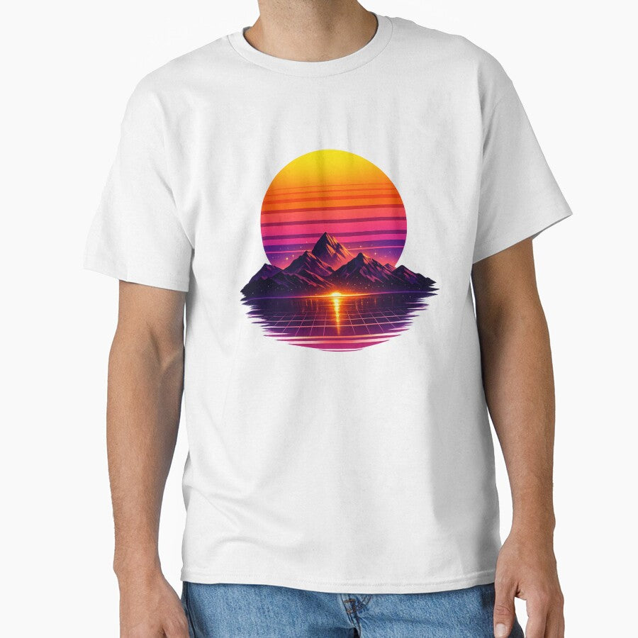 Retro Synthwave Sunset Mountain – 80s Vaporwave Retro Vintage Aesthetic by ArtWaveStudio8