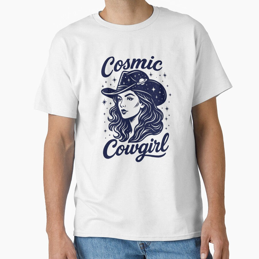 Cosmic Cowgirl Shirt – Retro Western Space Cowgirl Tee for Women by TheRamesCo