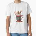 Cozy Christmas Hot Cocoa Lover Shirt, Winter Coffee Shop Vibes by Raw Tigers