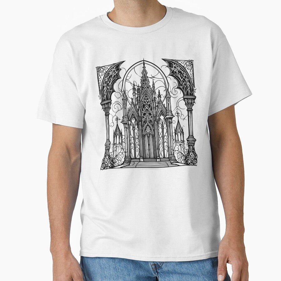 Gothic Haunted Mansion Pencil Drawing by Travelcases
