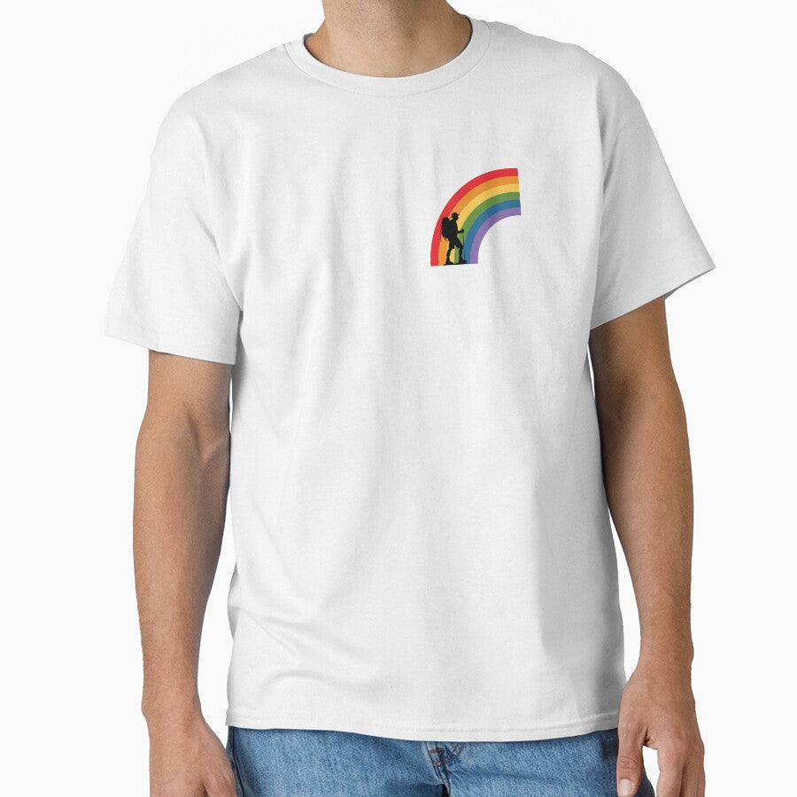 Rainbow Hiker – Colorful Hiking Pride Outdoor Adventure Design by Free Soul Designs