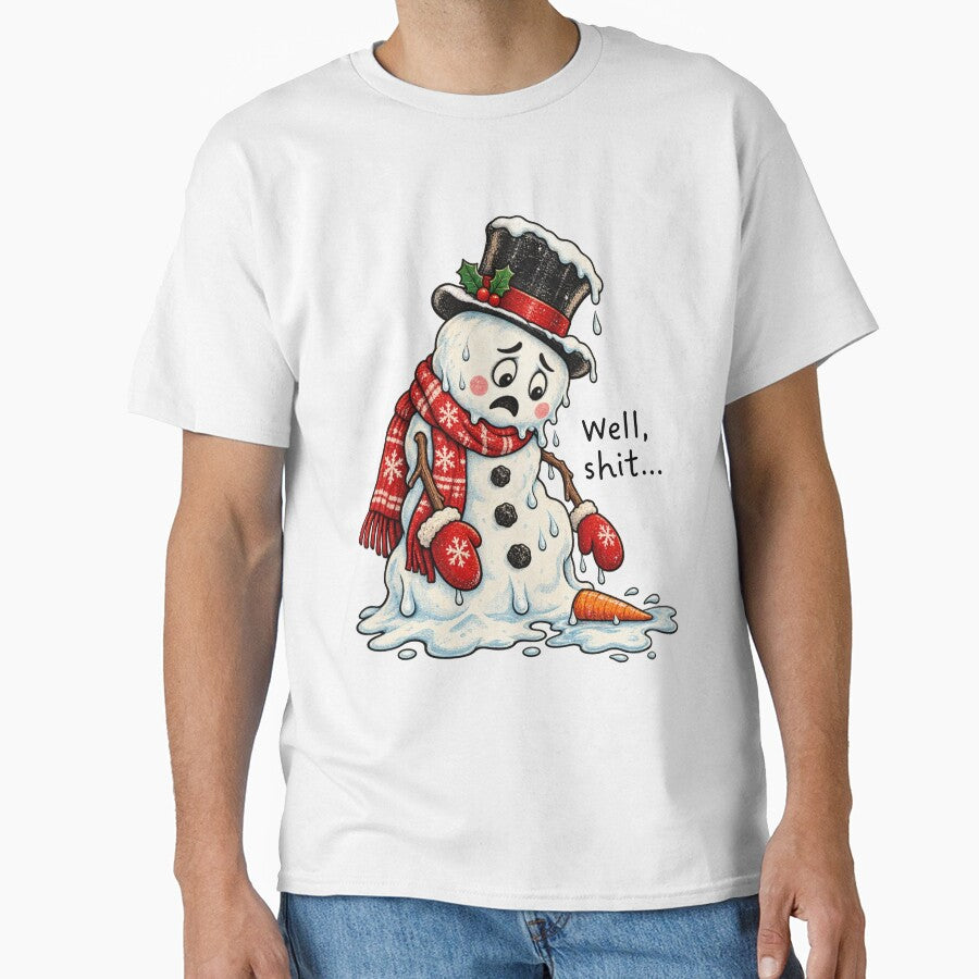 Well Shit Snowman Melting Funny Christmas Winter by khdmalakarak