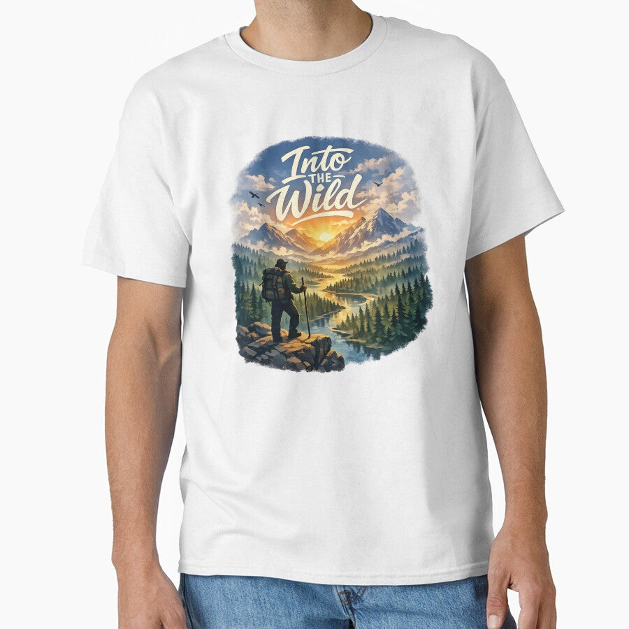 Into The Wild Adventure Explorer – Mountain Wilderness Travel Nature Hiking Graphic by ArtWaveStudio8