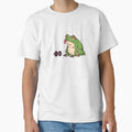 Tired Frog Gym Workout Funny Cartoon by Katzpy