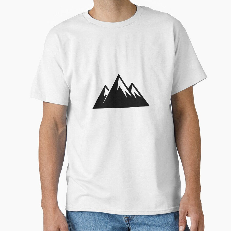Minimalist Mountain Logo Black and White | Modern Geometric Peak Design by ArtWaveStudio8