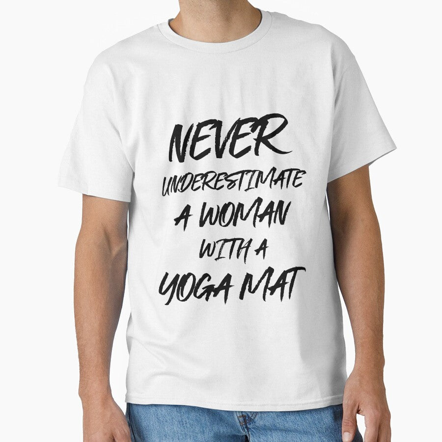 Funny Woman With Yoga Mat by RiseandShineTee