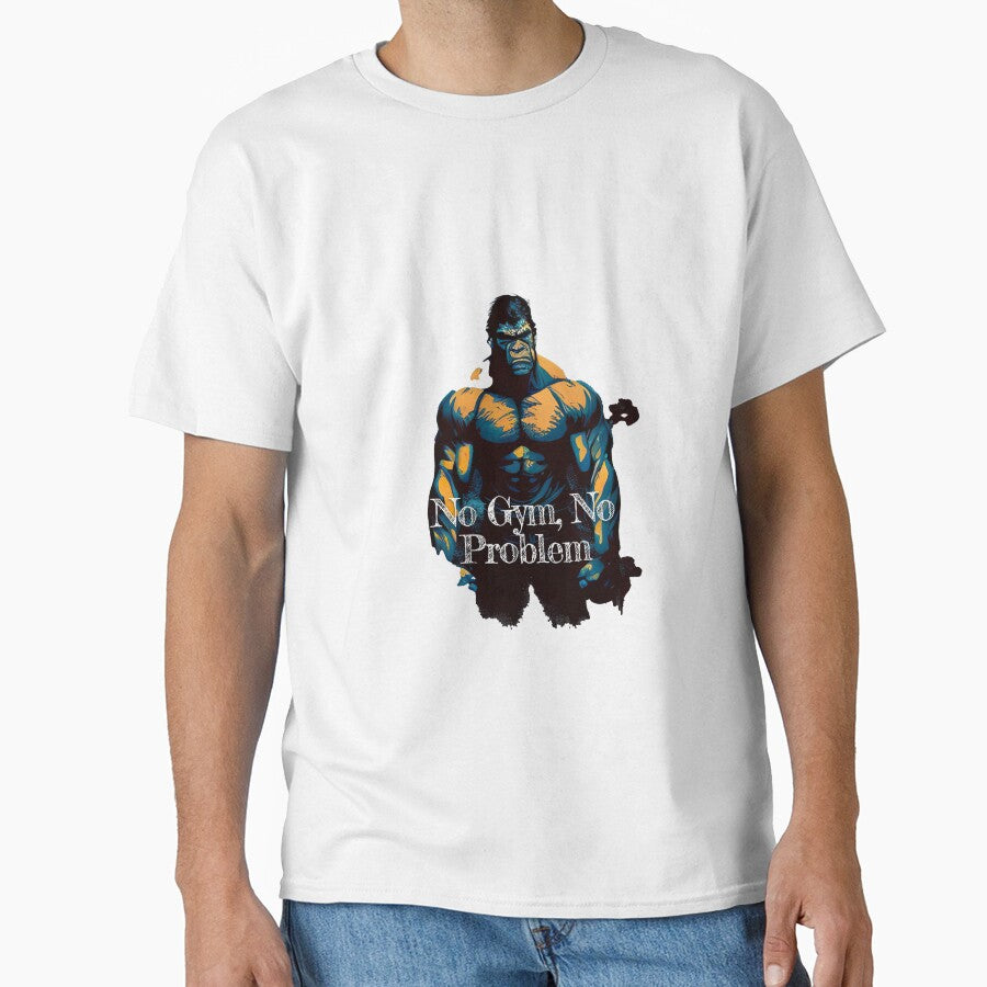 No Gym, No Problem_Bodybuilding Fitness Gym Workout Exercise Merch Print Desgin by tengamerx