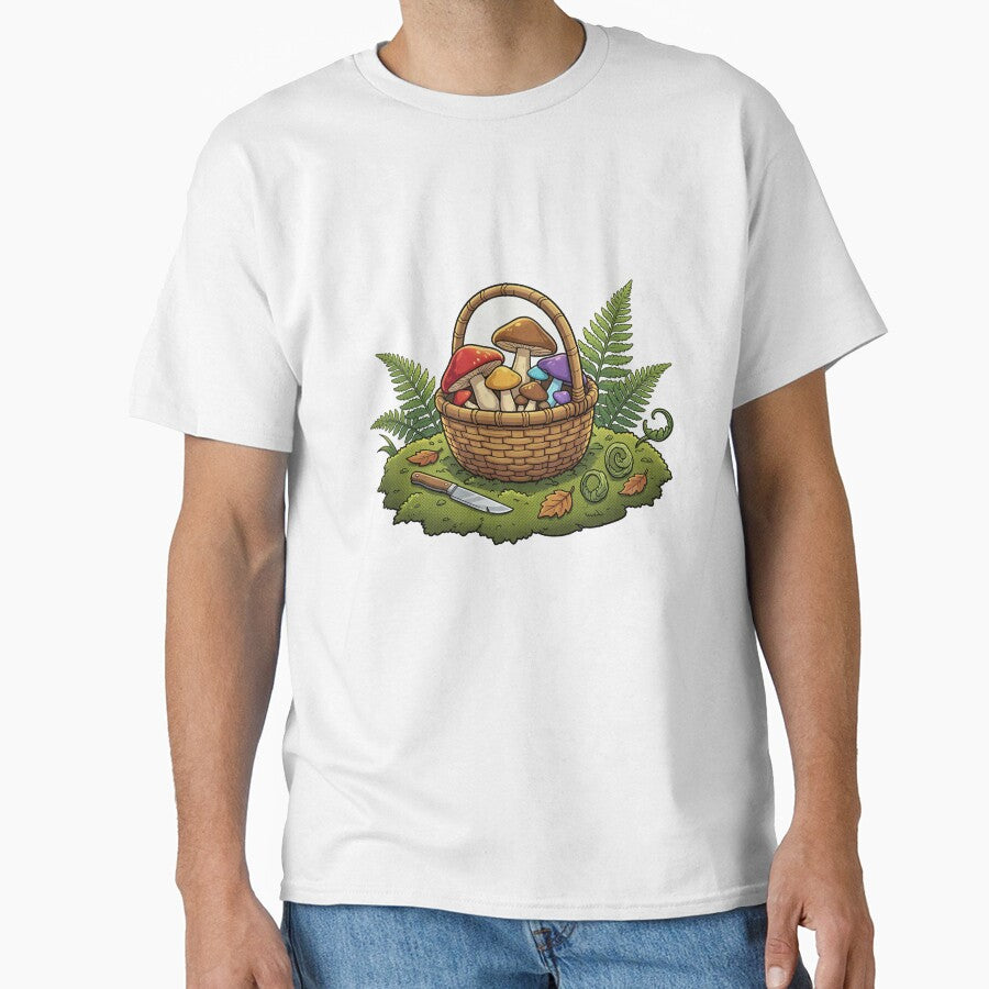 Mushroom Foraging Basket 3D Comic Art by DIUMERI