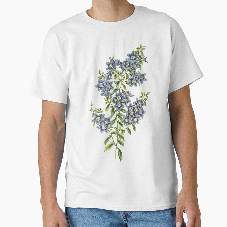 Blue Wildflowers Botanical Print by Veriepear