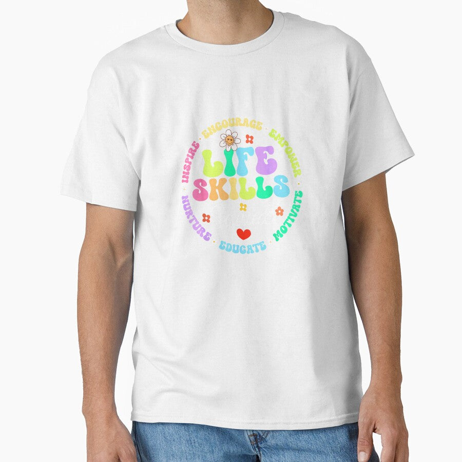 Groovy Life Skills Squad Teacher Special Ed SPED Team Crew T-Shirt by Fr0y000