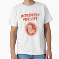Introvert for Life – Funny Introvert Baby in the Womb Design by AdamIntrovert