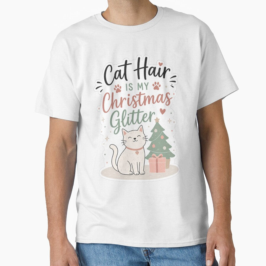 Cat Hair Is My Christmas Glitter – Funny Cat Christmas by SVALANART