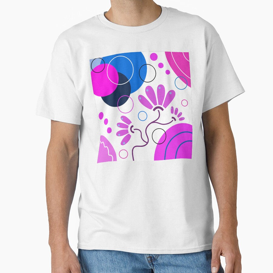 Blue Pink Purple Whimsical Boho Design by Sartoris Art