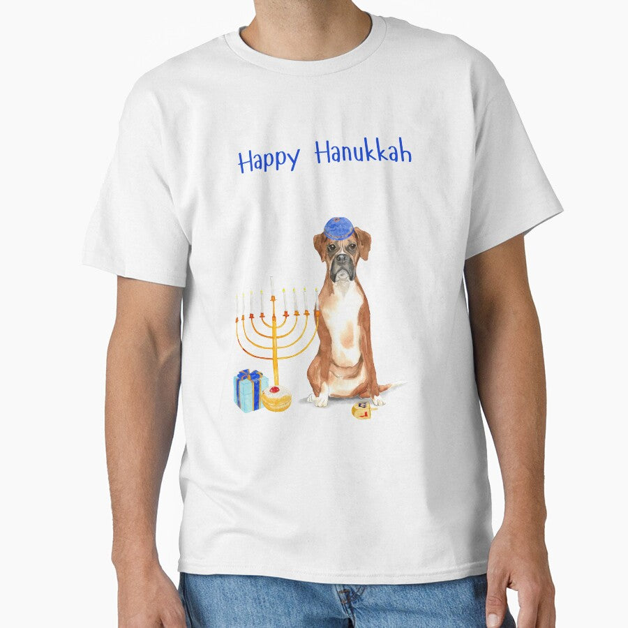 Happy Hanukkah with Boxer Dog by thekosherhub
