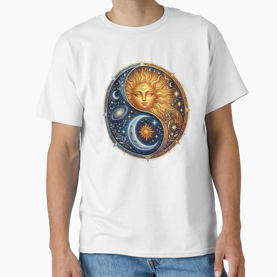 Sun Moon Yin Yang Celestial Art by PriyankaSonara