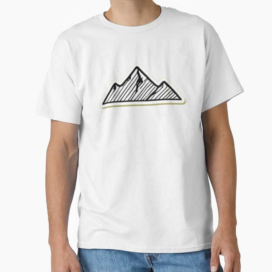 Minimalist mountain in black lines by Fly-with-my