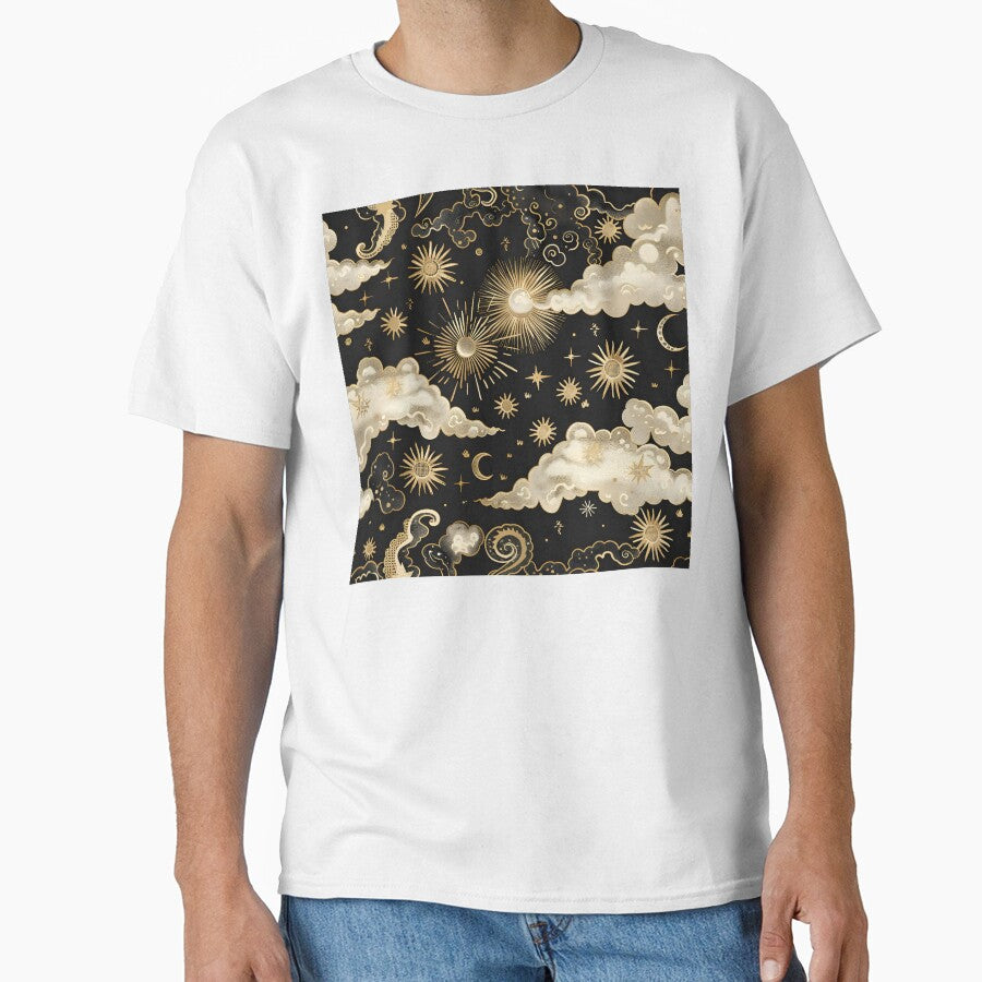 decorative celestial seamless pattern by dcrc