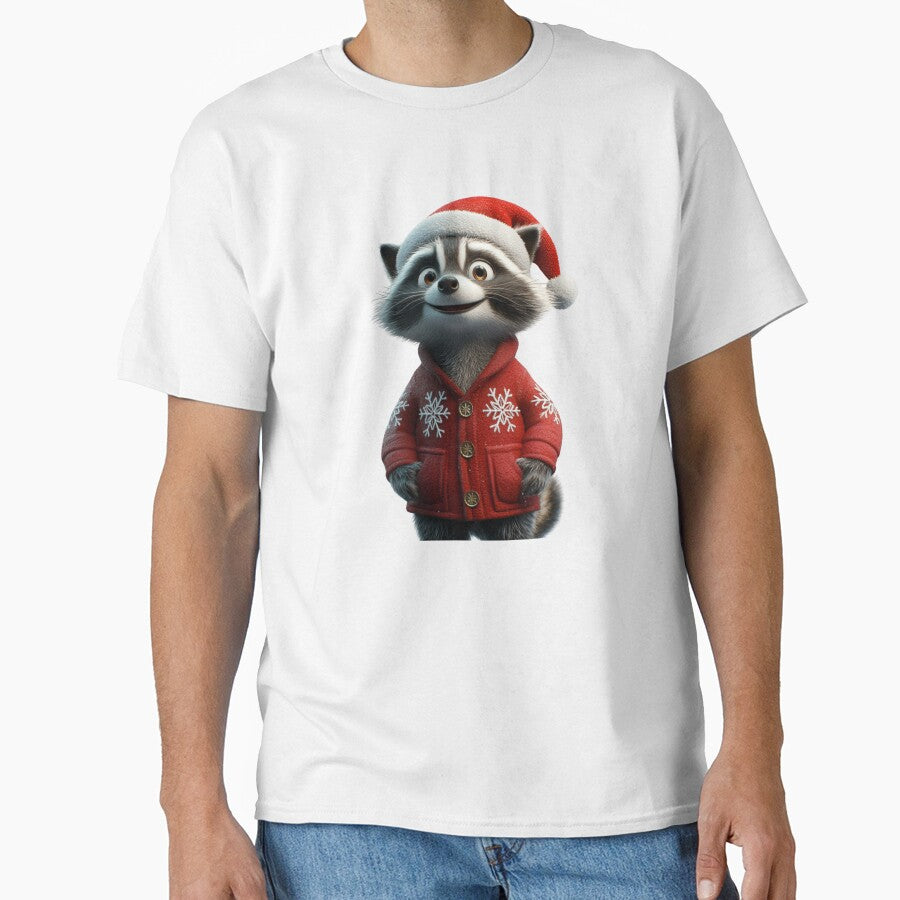 Raccoon Christmas Design by NicolasGlowArt