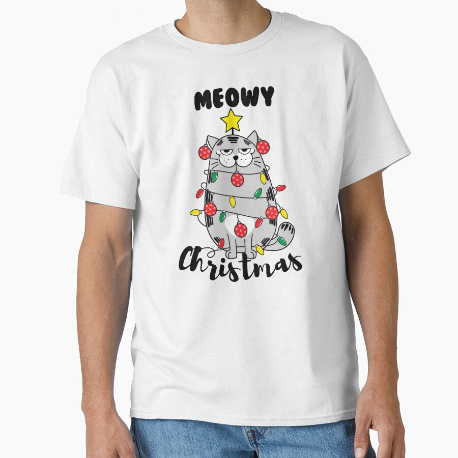 Meowy Christmas with a Cute Christmas Tree Cat by quinellie