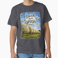 Touch More Grass – Inspirational Nature Quote Vintage Distressed T-Shirt Design by EACS Photo