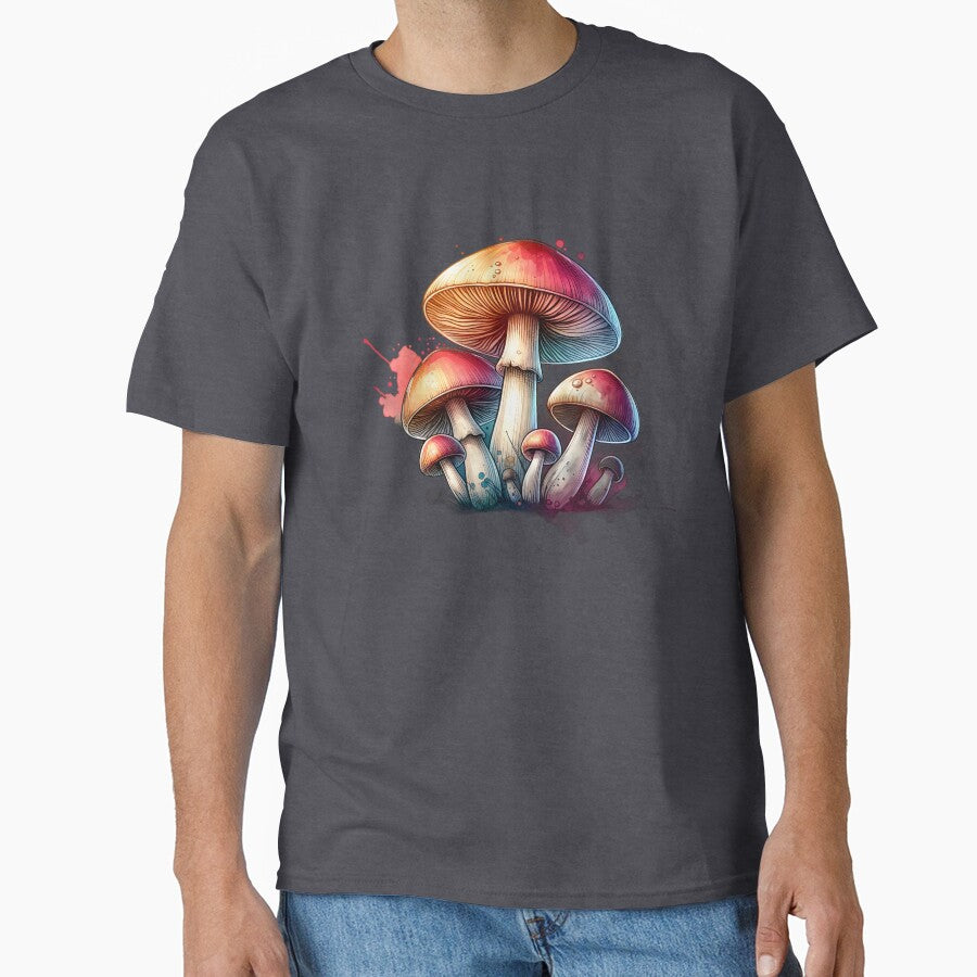 Watercolor Mushroom Pop Art Tshirt Sticker by Travelcases