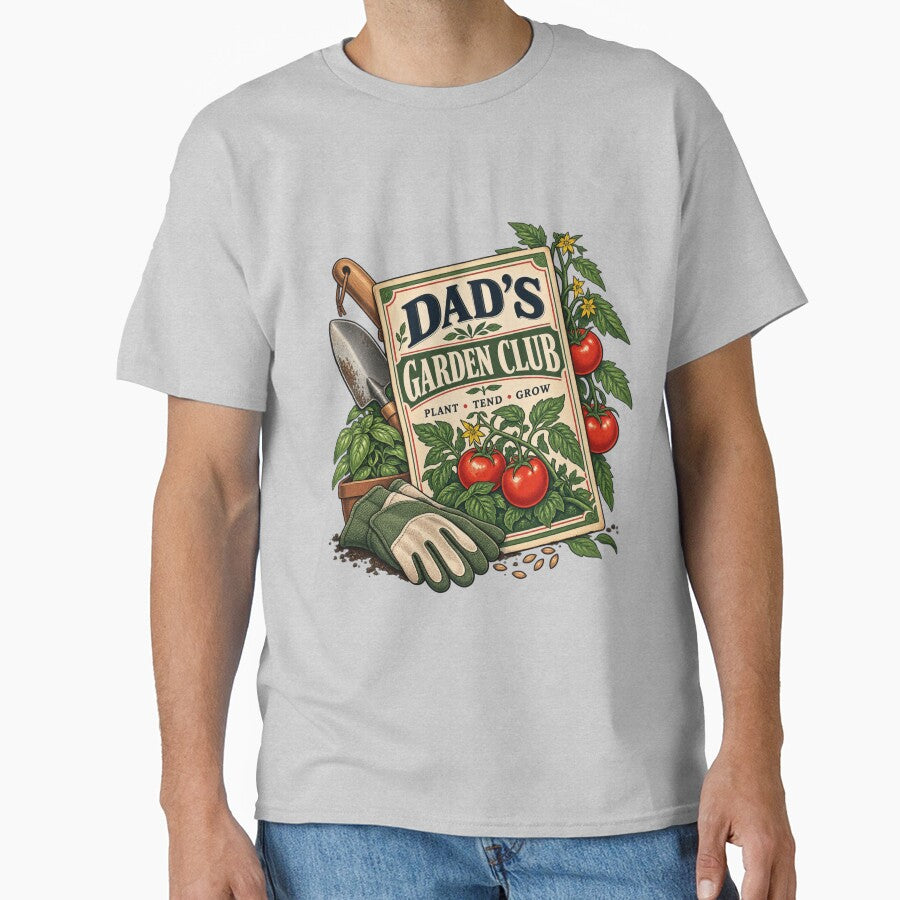 Gardener Dad Gift – Dad’s Garden Club Vintage Gardening Design by astersgraphics