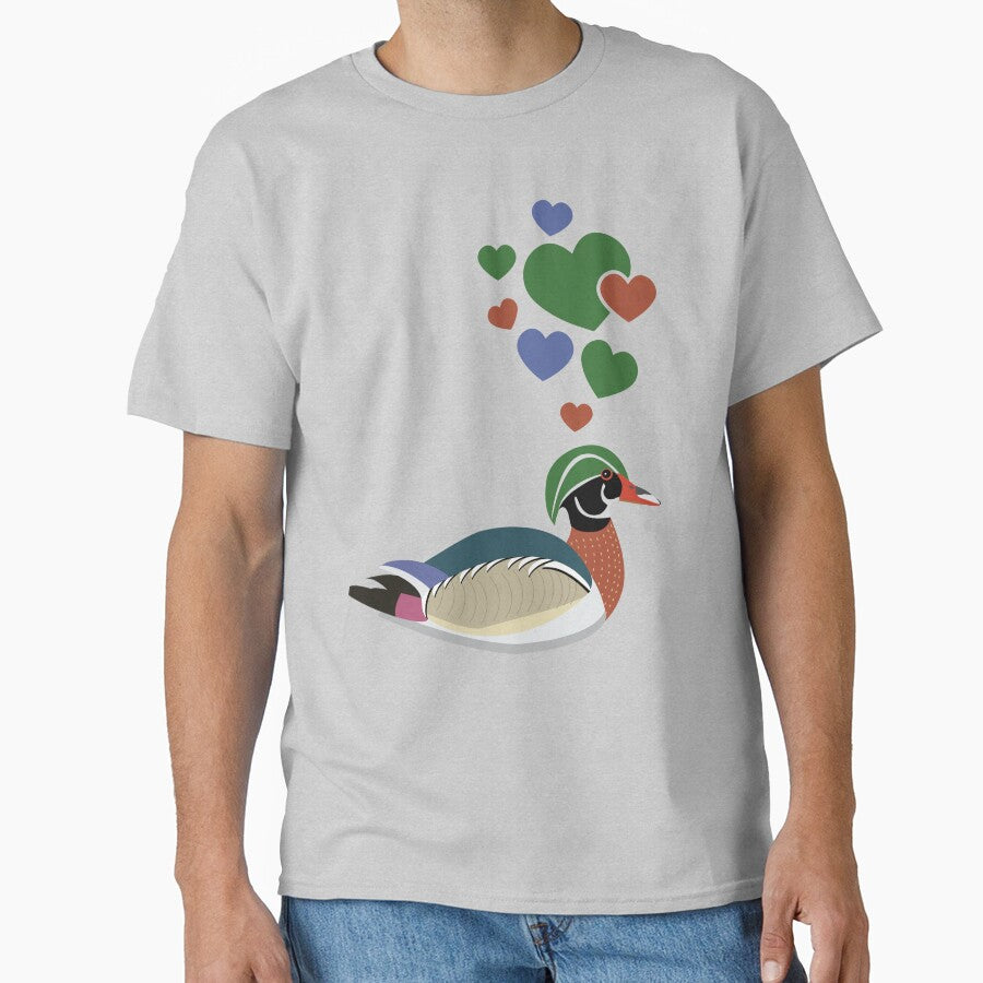 Cute Wood Duck With Hearts by eternallygifted