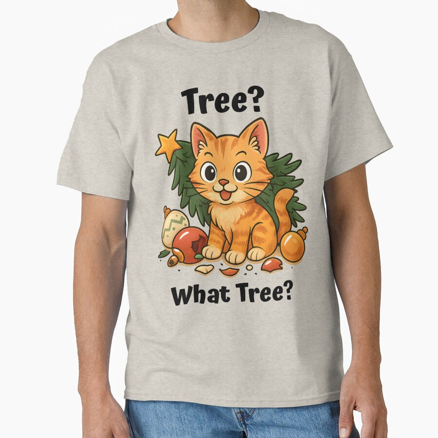 Tree What Tree Funny Christmas Cat by Sachie's Studio