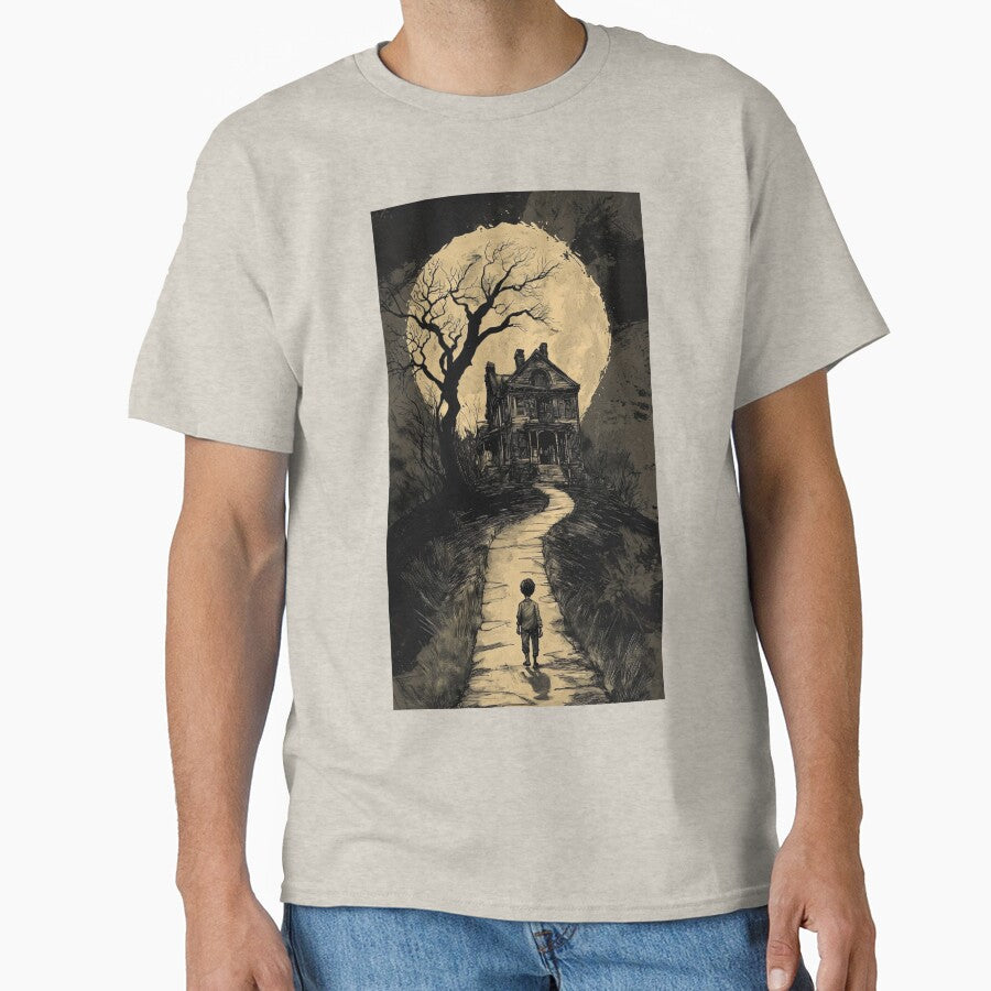 Haunted House Under the Full Moon | Gothic Horror Vintage Art by AM.87
