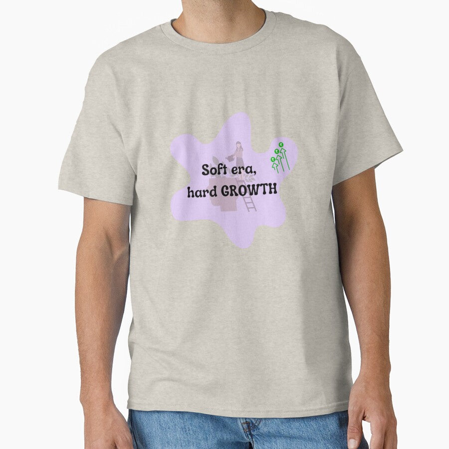 Soft Era, Hard Growth Sticker | Healing Journey Quote | Self Improvement Pastel Design by Pandey14