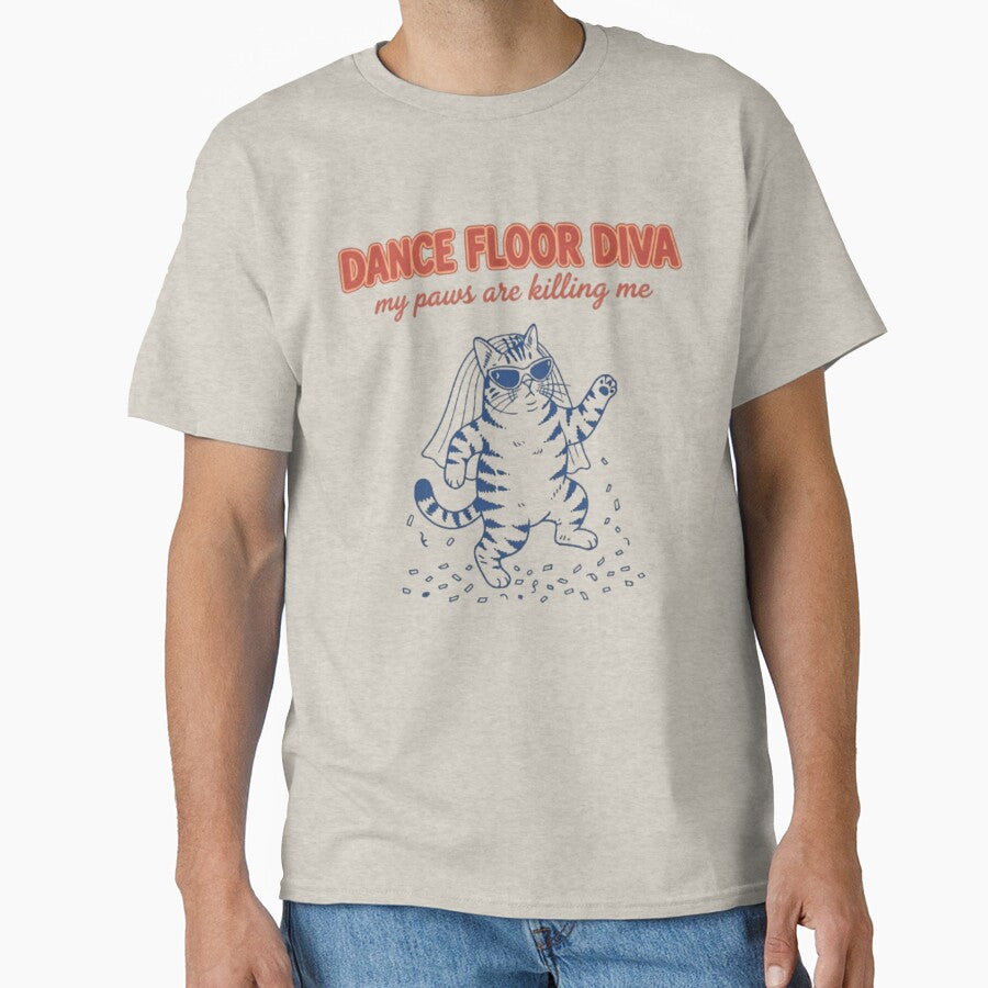 Dance Floor Diva Funny Cat Party by Fictio ⭐​⭐​⭐​⭐​⭐​