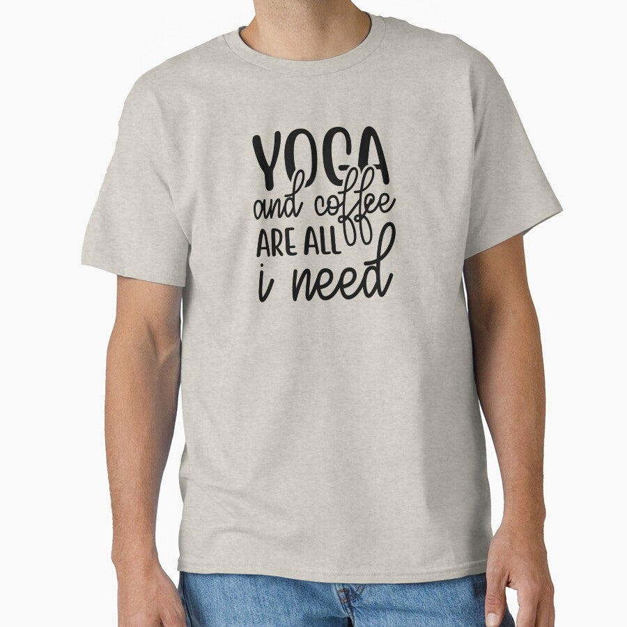 Yoga Quote Yoga and Coffee Are All I Need Motivational Saying by SoccaTamam