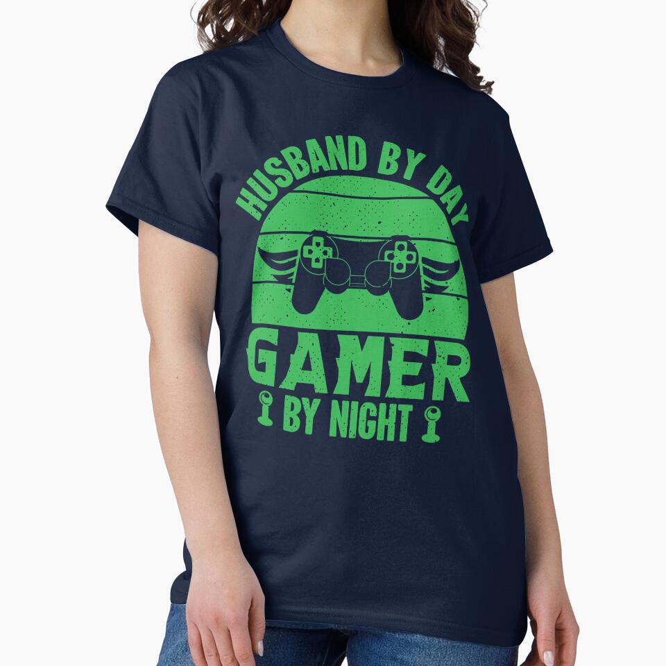 Night Gaming Hubby: Gamer Husband Controller Geek Gift by Shop Deebo