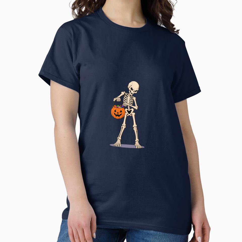 Cute Skeleton Halloween – Spooky Skeleton Trick-or-Treat Design by GPCdigitalart