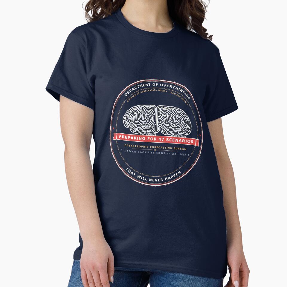 Department of Overthinking Seal Funny Anxious Humor Streetwear Shirt by Vagabond Ventures25