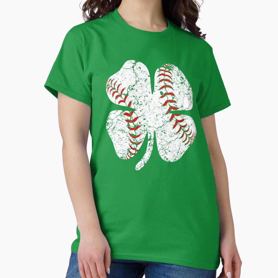 Baseball St Patrick's Day Catcher Pitcher Shamrock by MichelSorour