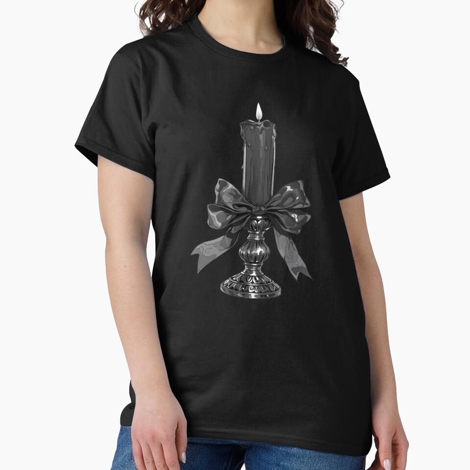 Black goth candle - gothic bow coquette aesthetic by Fantasy Cache
